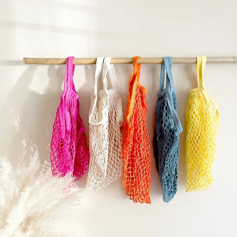 

Net Shopping Reusable Produce Tote Cotton Mesh Bag