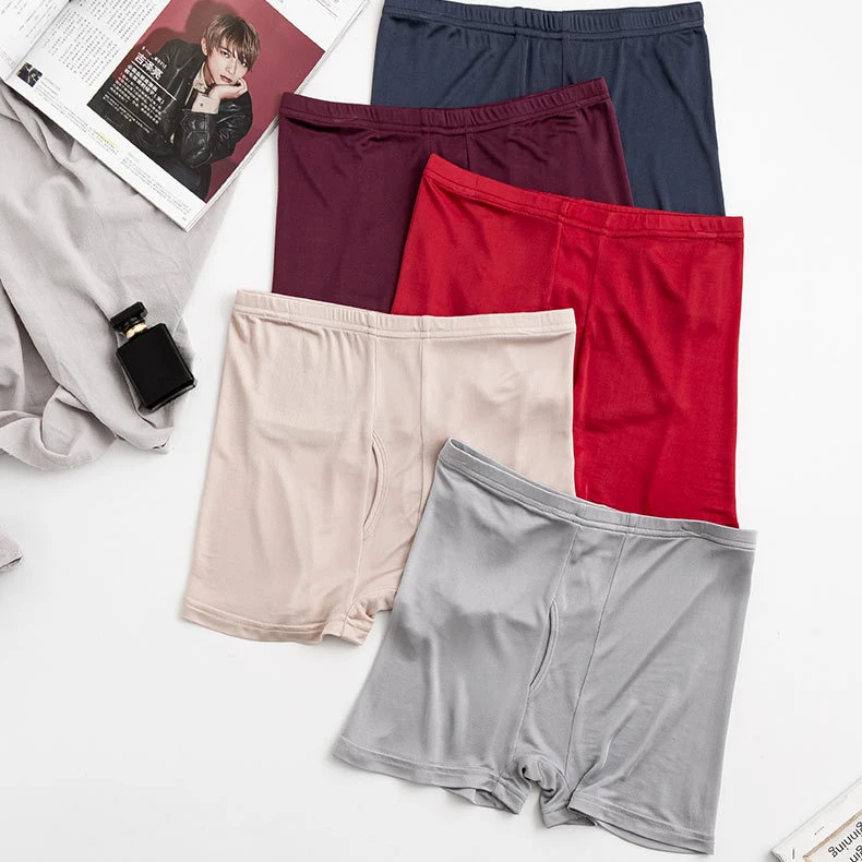 

Wholesale Pure Silk Men's Briefs & Boxers Plus Size Men Silk Underwear