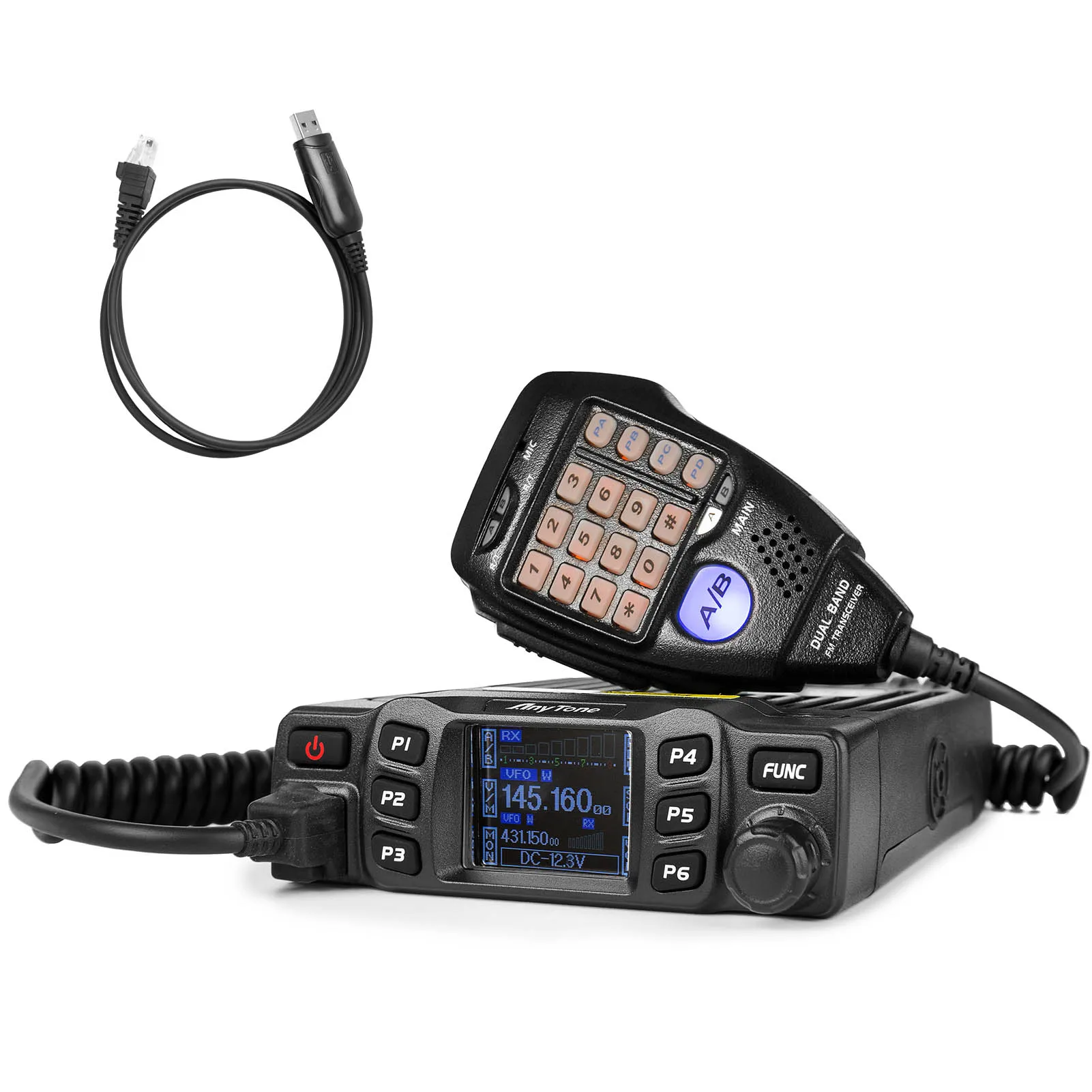 

VOX Amateur(HAM) 25W Mini Car Transceiver Support CHIRP AnyTone Mobile Radio