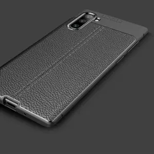 Wholesale phone case auto focus soft litchi tpu mobile cover case for Samsung NOTE10 PRO