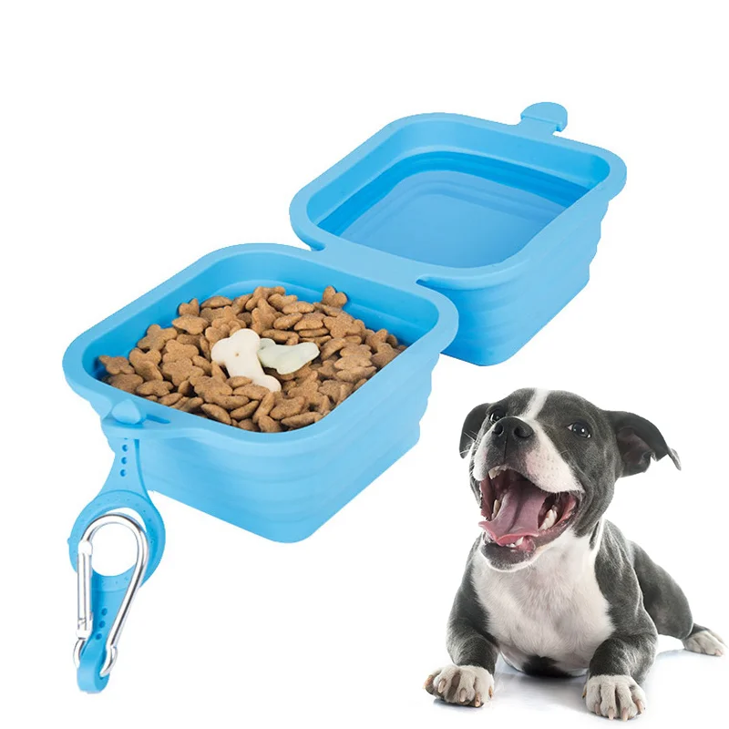 

New designed Food grade silicone pet feeder portable collapsible pet bowls Water Feeding dog Bowl Dish, As picture 4 colors