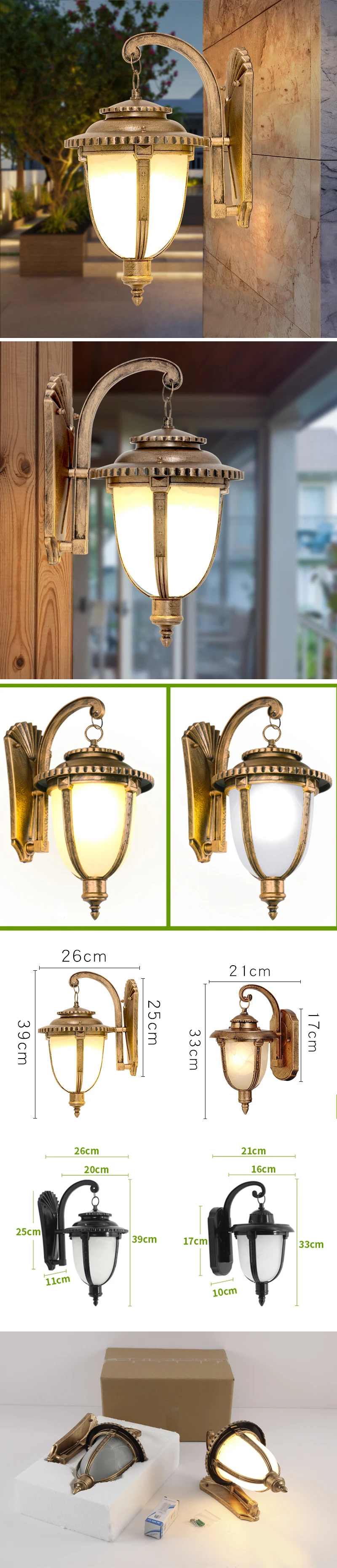 wholesale zhongshan kors Outside Led Garden Wall Lights Garden Outdoor Yard Porch Wall Lights