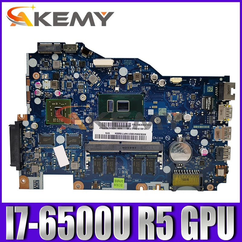 

For Ideapad 110-15ISK Notebook Motherboard LA-D562P CPU I7-6500U 4GB RAM R5 GPU DDR4 100% Fully Tested