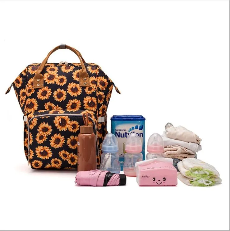 

Wholesale 7 colors Fashion travel waterproof bag Mother Backpacks Leopard print Mommy Bags Fashion Mommy Diaper Bags