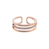 Shining 18K Gold plate women rings wholesale resizable engagement ring blink jewelry fashion styles plating women decoration