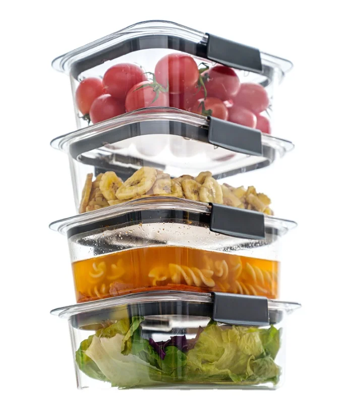 

920ml Kitchen Storage Container Set BPA Free Kitchen Pantry Storage Containers, Black+ grey