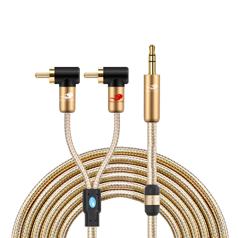 

Professional 3.5mm Stereo Male Mini Jack to 2 Male RCA Plug Audio Cable