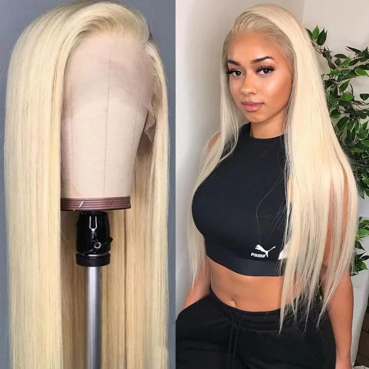 

Brazilian 613 Lace Frontal Wigs Cheap Human Lace Wig 150% Density 13x4 Blonde Lace Frontal Wig Pre Plucked For Black Women