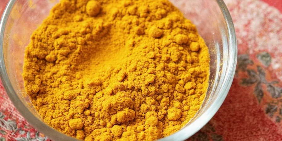 Cook Smiling While Holding a Jar of Homemade Curry Powder