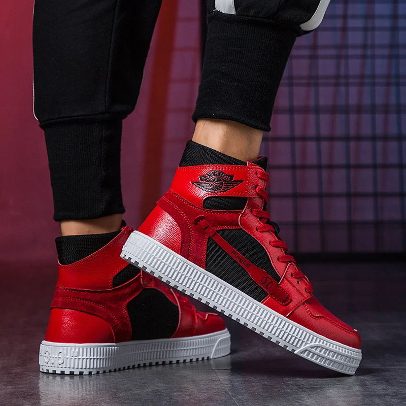 
Men school Casual Skateboarding Shoes High Top Sneakers Sports Mens Outdoor Breathable Walking Shoes Street Boots Chaussure 