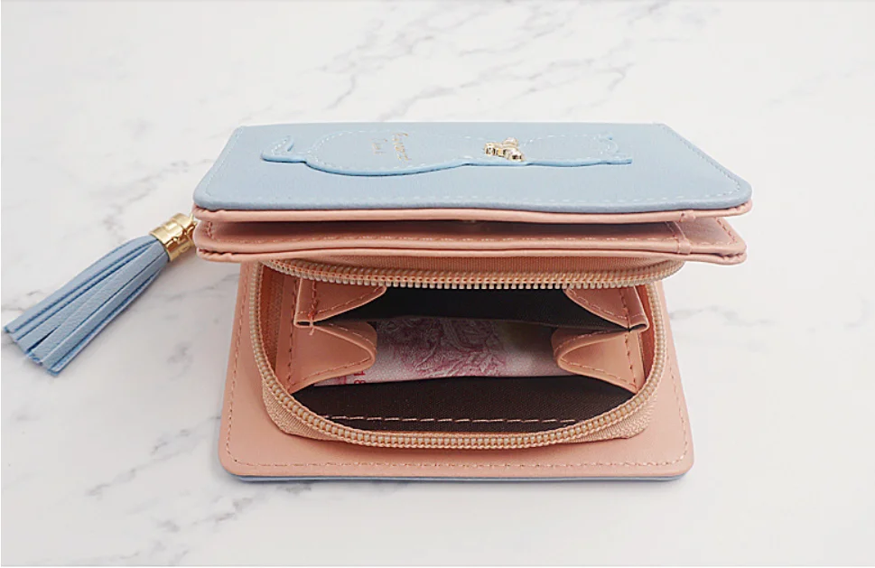 New Stylish Tassel Cat Cute Little Girl Wallet For Girls Teen Girls
