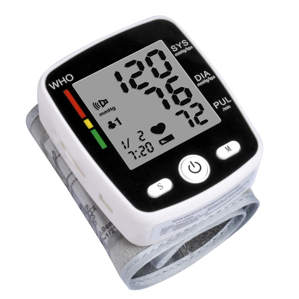 
High quality medical hospital sphygmomanometer tensiometer usb wrist type blood pressure monitor 