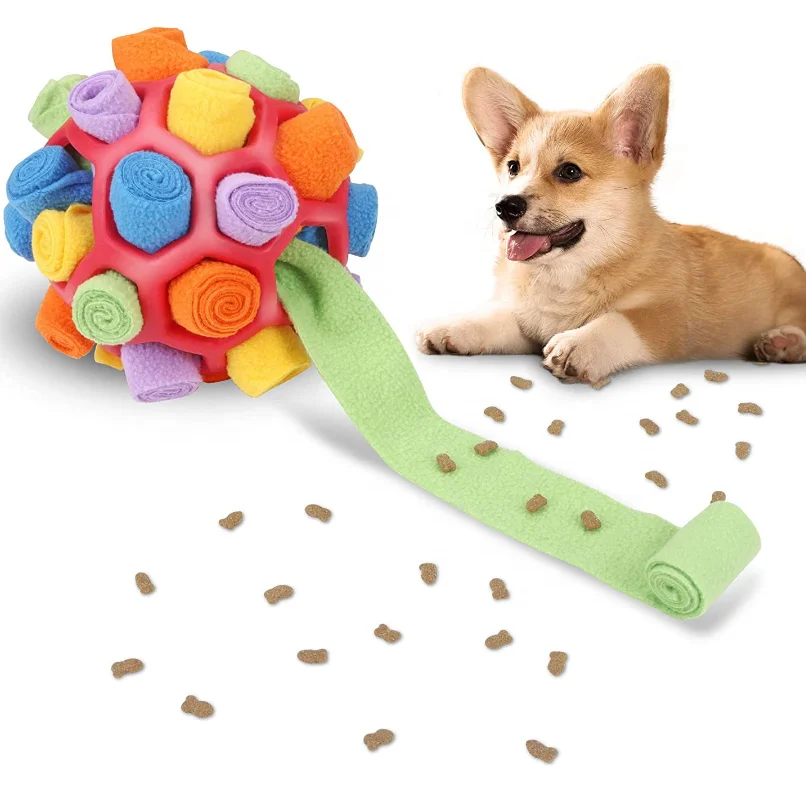 

Snuffle Ball Toys for Pets Dogs Puzzle Interactive Dog Nosework Feeding Mat Slow Feeder Training for Small Large Dogs