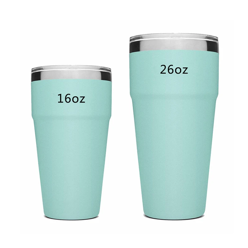 

24 oz 16oz Insulated Yetitumbler 18/8 Stainless Steel Tumbler with Lid Dishwasher Safe BPA-Free Travel Mug for Iced Coffee, Customized color