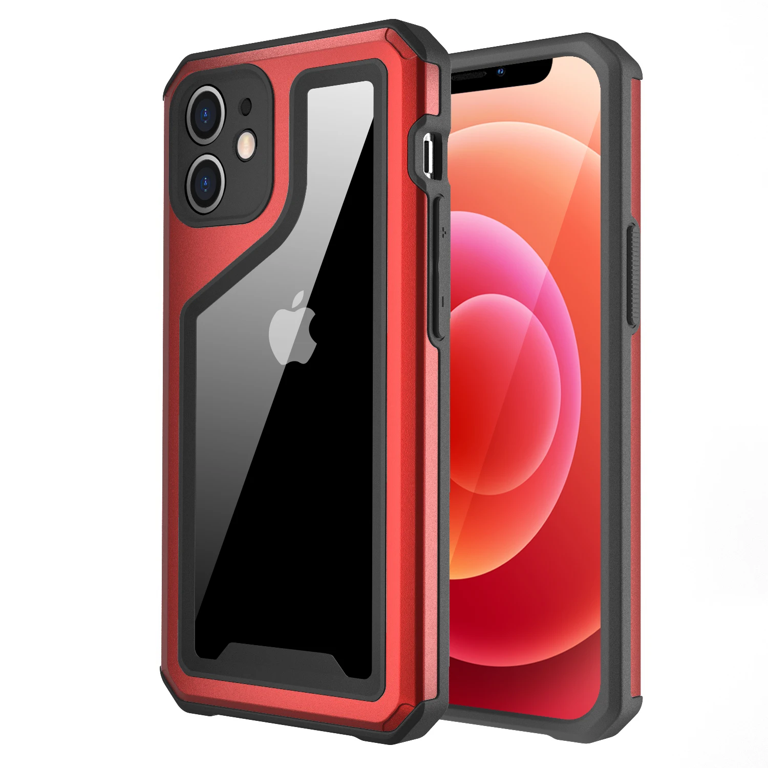 

Aluminum alloy frame tpu pc phone case anti scratch transparent mobile phone cover for iphone 12 mini phone case