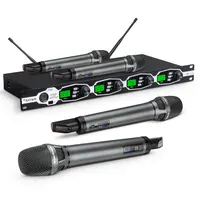 

Hot selling Professional Four Channel UHF Wireless Microphone handheld microphone for sale
