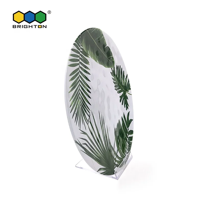 
wholesale high quality green leaf design melamine dinner plate 