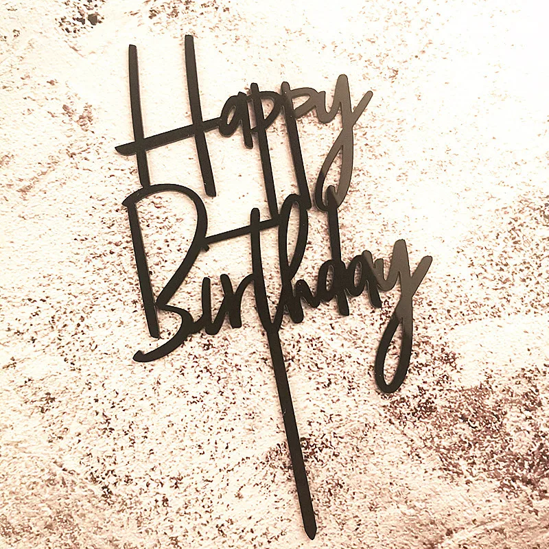 Black Happy Birthday Cake Toppers Sparkling Black Birthday Cupcake Picks Cake Birthday Party Decorations Buy Birthday Cake Topper Cake Toppers Happy Birthday Black Cake Topper Product On Alibaba Com