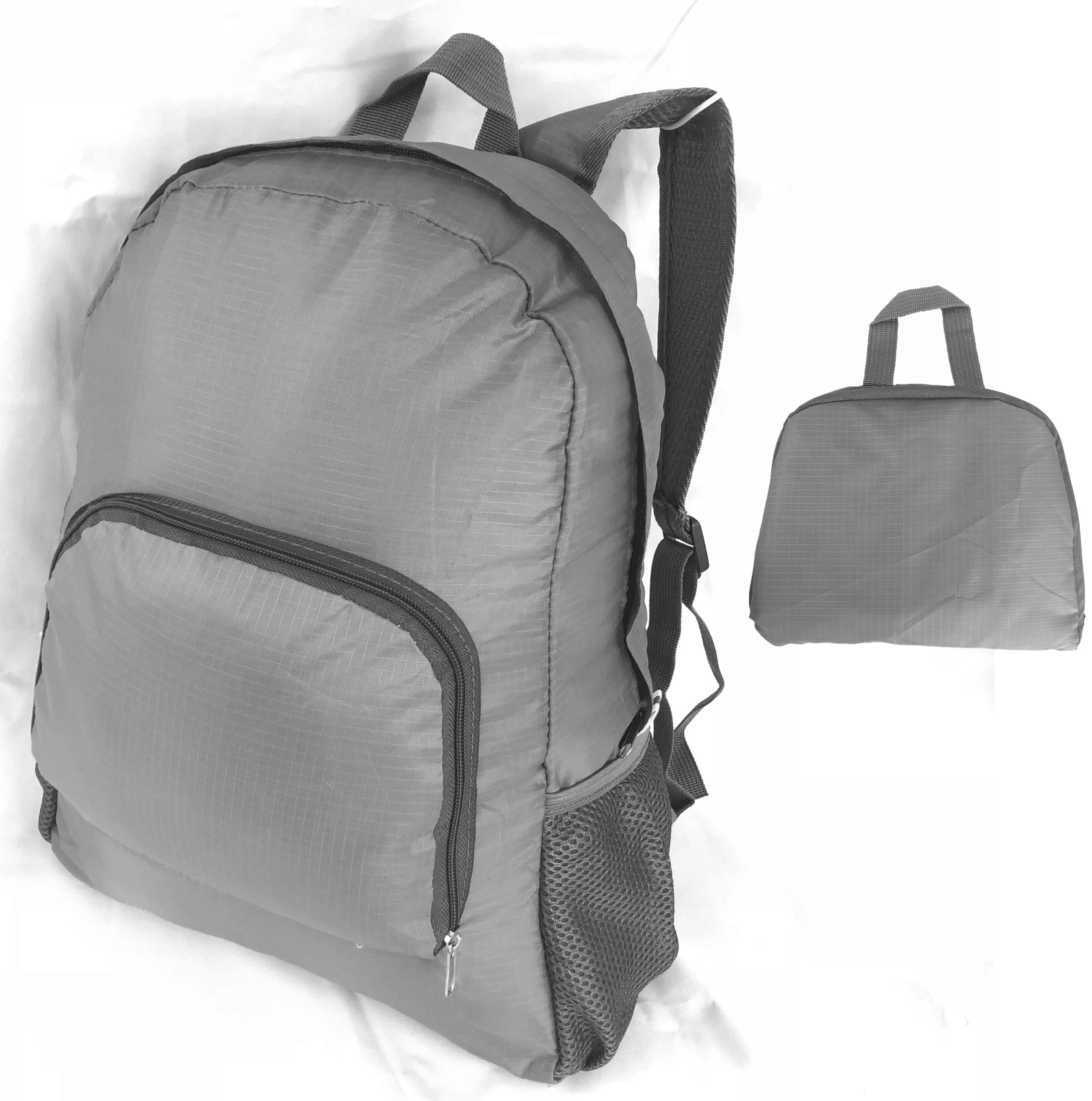 

Custom Multi Colors Collapsible Packable Foldable Back Pack Promotional 210 Denier Nylon Foldable School Backpack Bag, Green, or custom