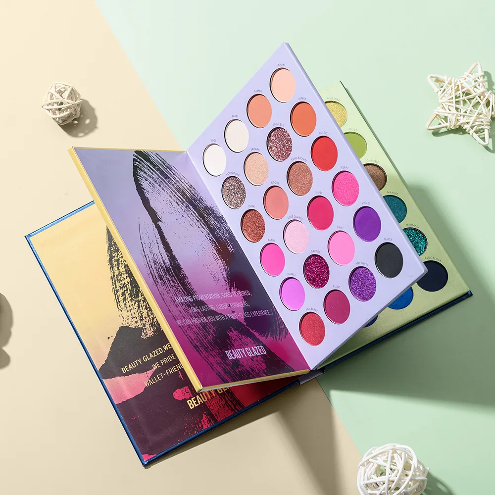 

Beauty Glazed 72 Colors Book Eye Shadow Color Shades Board Eyeshadow Palette 3 Layers Libro De Sombra De Ojos