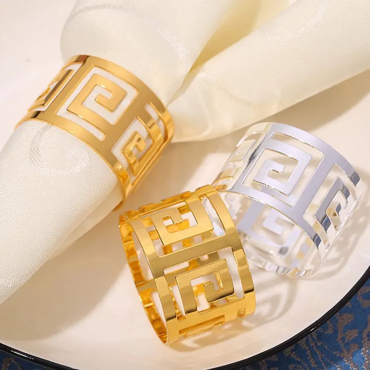 

christmas napkin rings Metal Napkin Ring Hotel wedding table napkin ring decoration, Gold