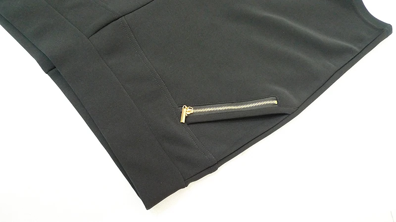 
High quality black polyester zipper pocket shorts pants wholesale custom cheap women shorts 