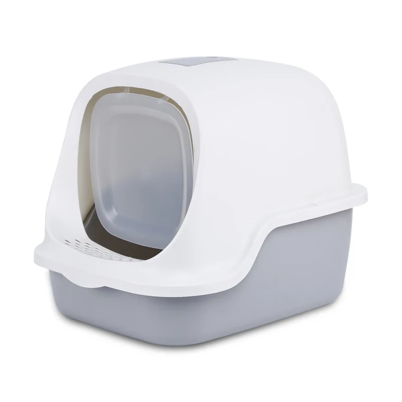 

Good quality hooded blue house cleaning easy collapsible design cat litter box, As picture