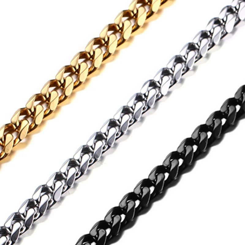 

Wholesale gold stainless steel cuban link chain, Picture shows