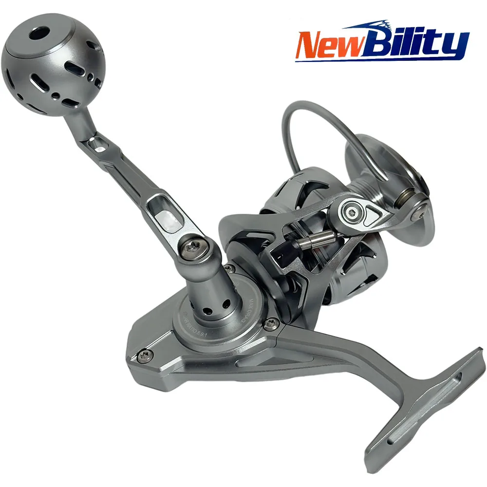 Saltwater Spinning Reel YB50/60/70/80 12+1BB 5.9:1 Gear Ratio 25KG Max Drag CNC Aluminum Alloy Body Fishing Reel