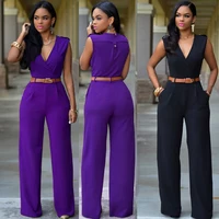 

v neck High-waisted Jumpsuits for women 2019 summer