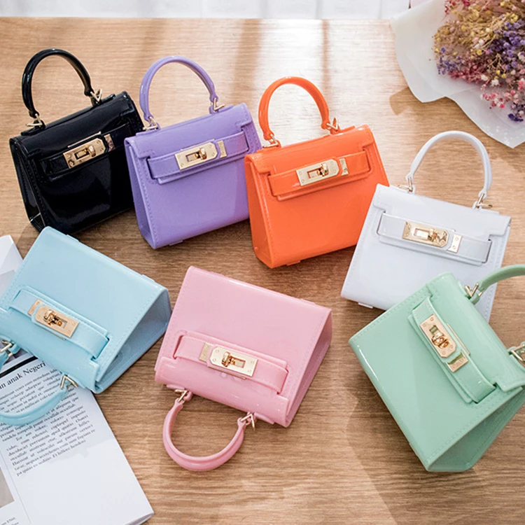 

CL018 2022 summer new style fashion mini messenger ladies lipstick coin purse jelly hand bag women