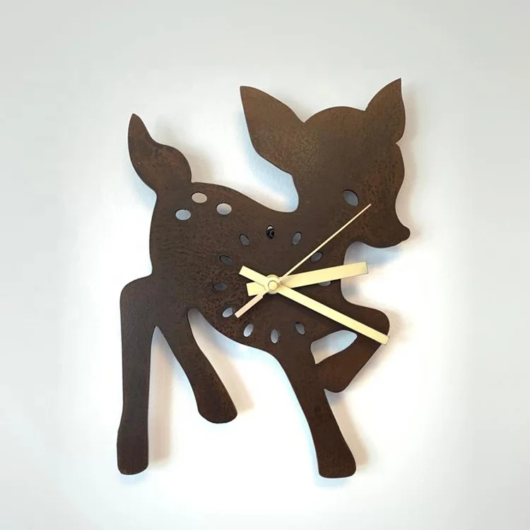 

Wholesale Home Decor Items Modern Metal Wall Hanging Art Decorations Wall Clocks for Home, Natural rusted