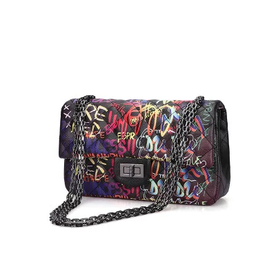 

Wholesale 2021 Fashion Graffiti Handbags For Women Purse And Graffiti Chain Shoulder Bag Ladies Graffiti Women Hand Bags, Customized color