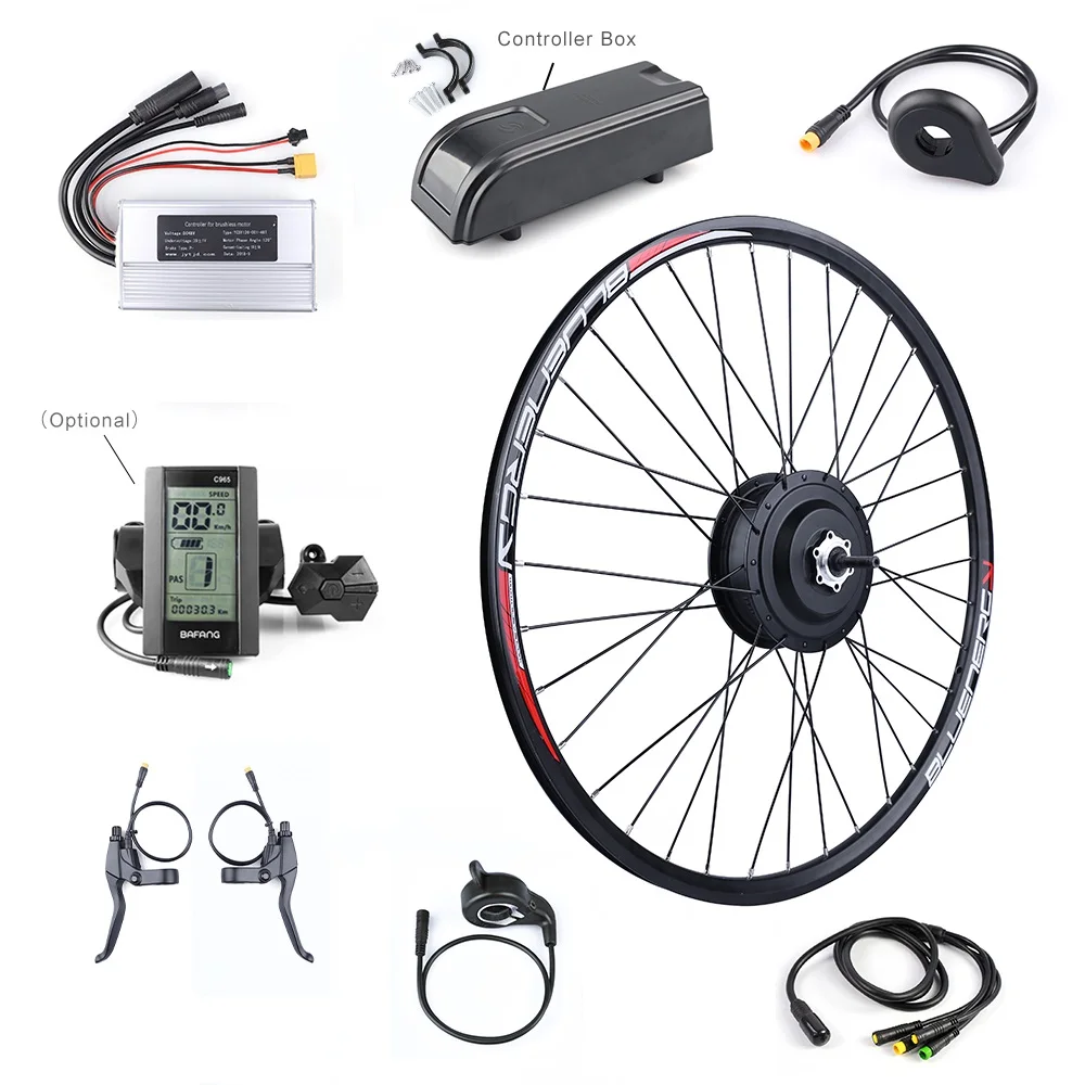 

ebike motor kit bafang 48V 500W geared front hub motor electric bicycle motor conversion kit with lcd display for electric bike