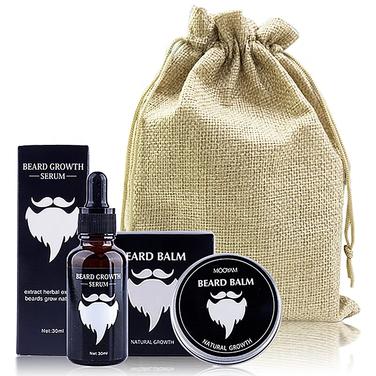 

Private Label Men Care Beard Balm Beard Oil Growth Natural Beard Growth Kit