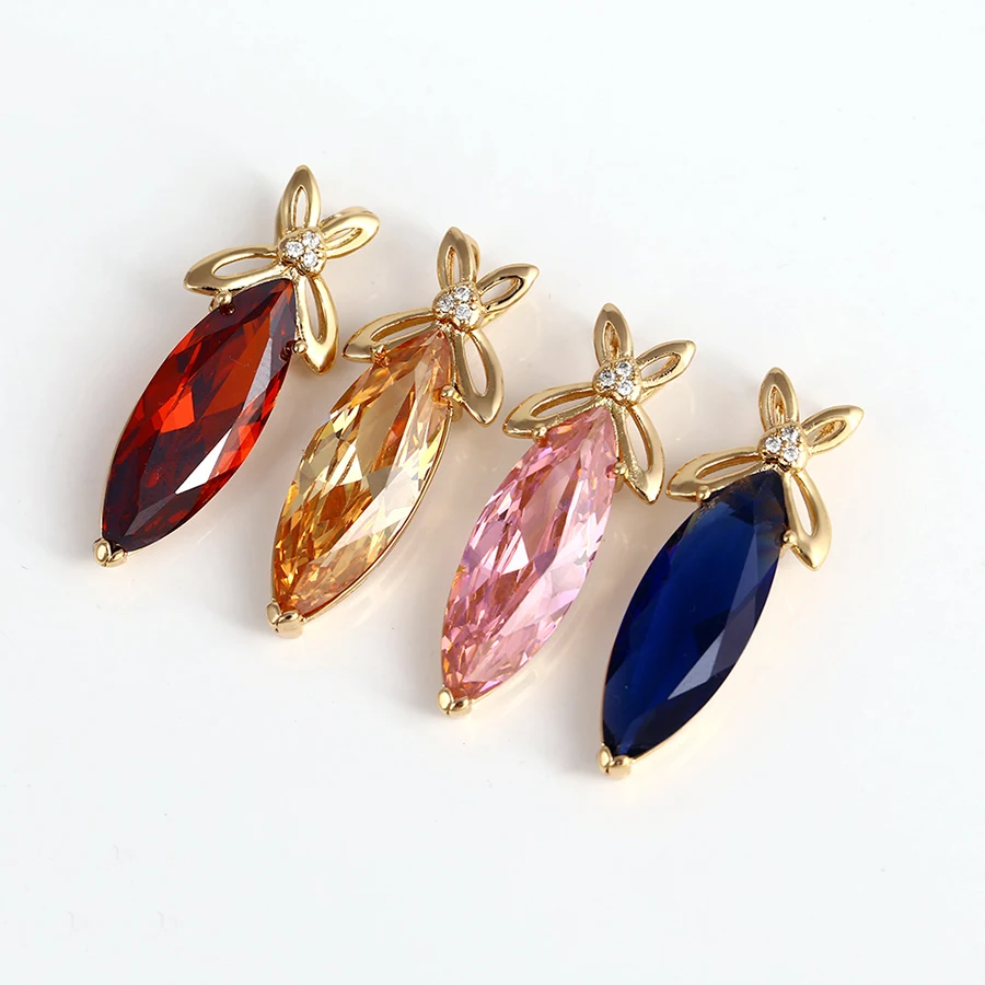 

32894 Xuping Christmas Promotion Multicolor Diamond Stone Butterfly Gift Pendant, White