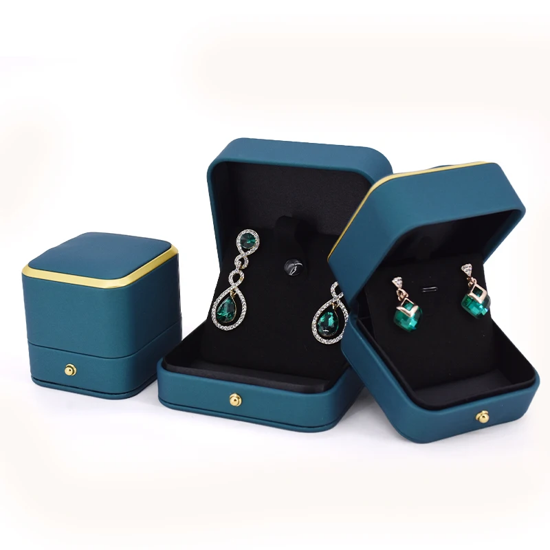 

Supplier Wholesale Custom Personalise Ring Jewellery Packaging box Bracelet Trinket Wedding Favour Leather Jewelry Boxes, Customized color