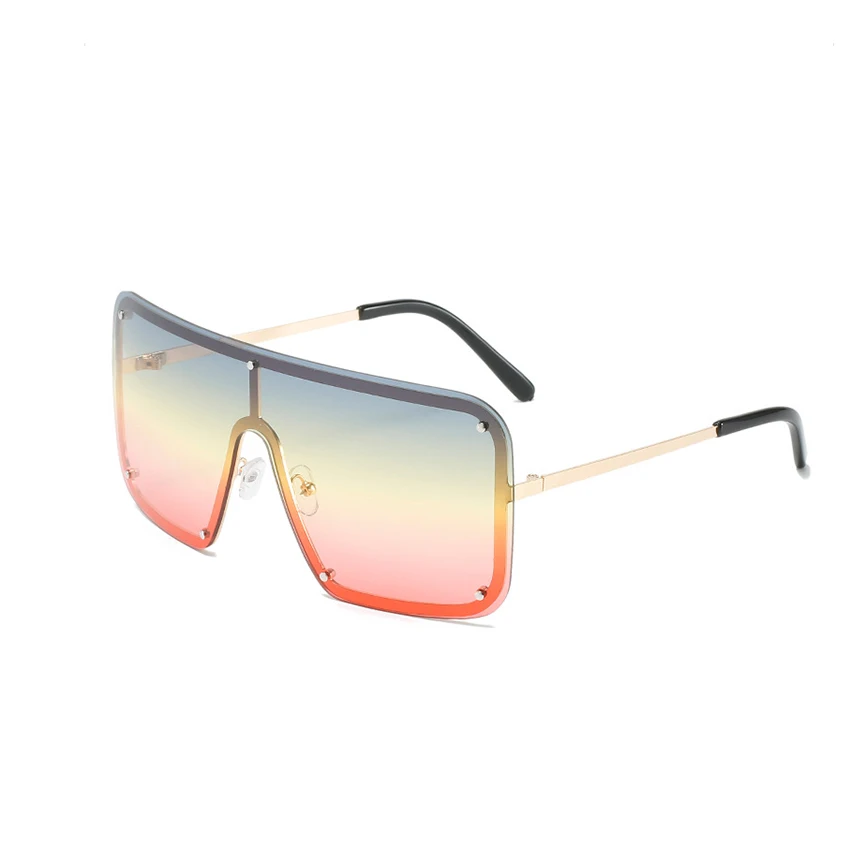 

Trendy big frame sunglasses female gradient color sun glasses river, Custom color