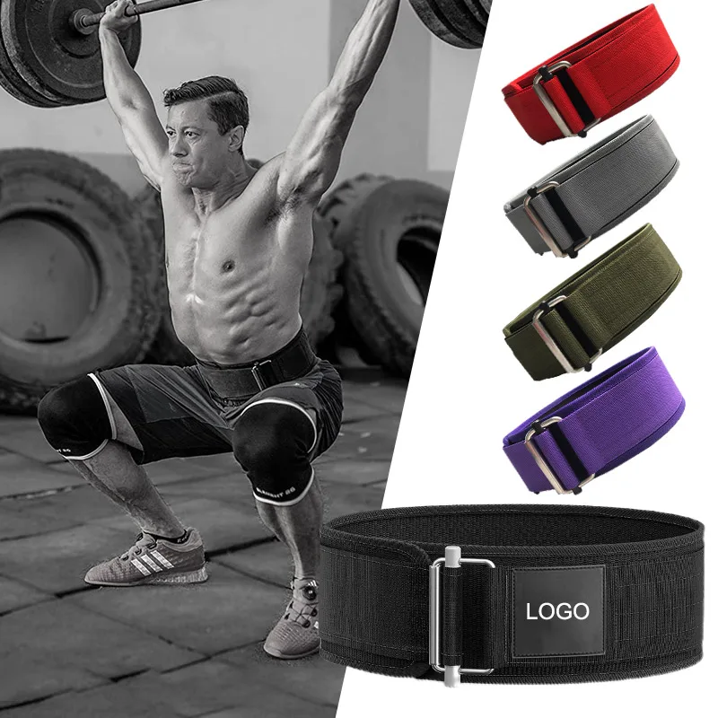 

Self-locking Buckle Adjustable Power Lifting Belt 100% Premium Nylon Gym Training Belts Custom Weight Lifting Belt