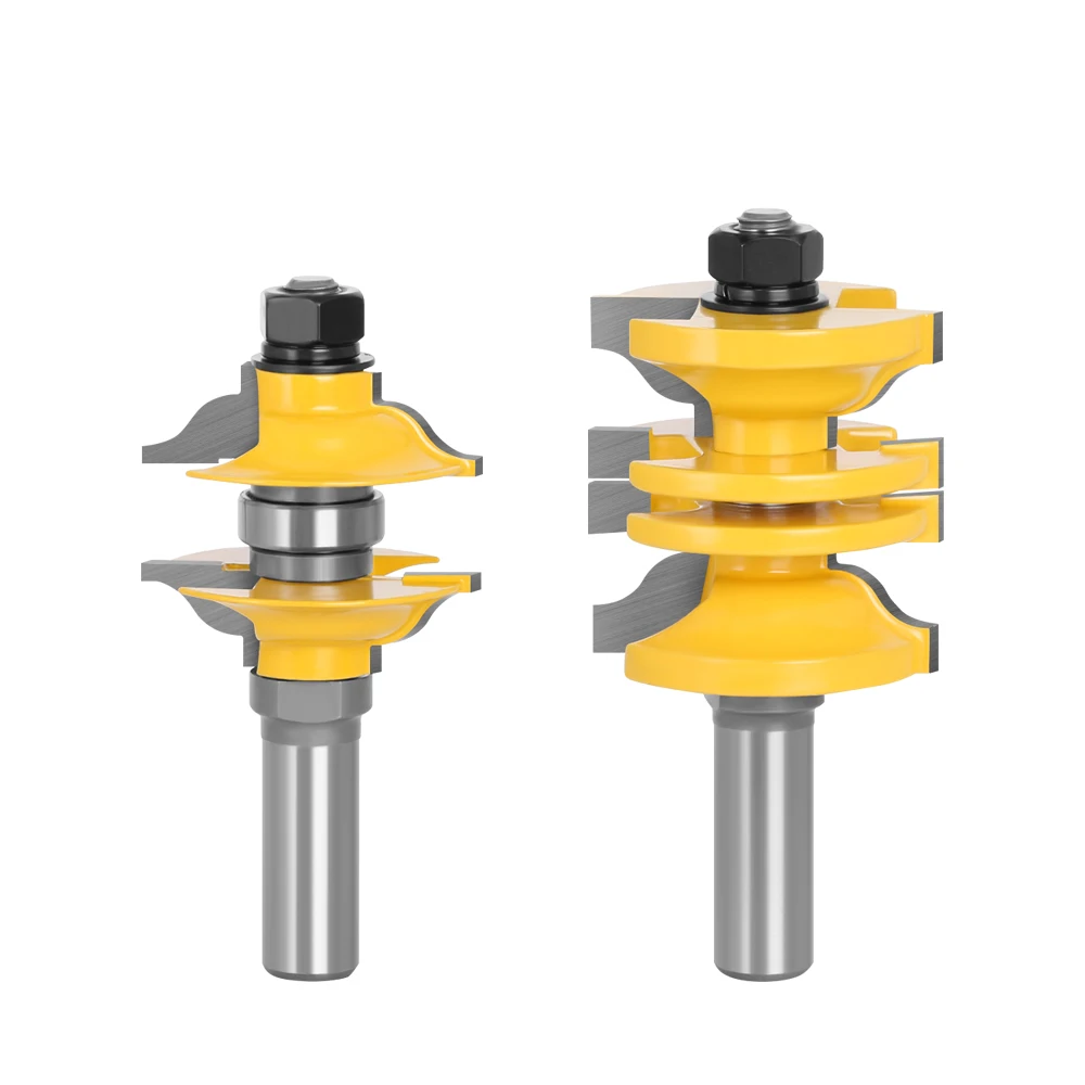 LAVIE 2pcs 12mm 1/2' Shank Entry & Interior Door Ogee Router Bits Woodworking MC03123