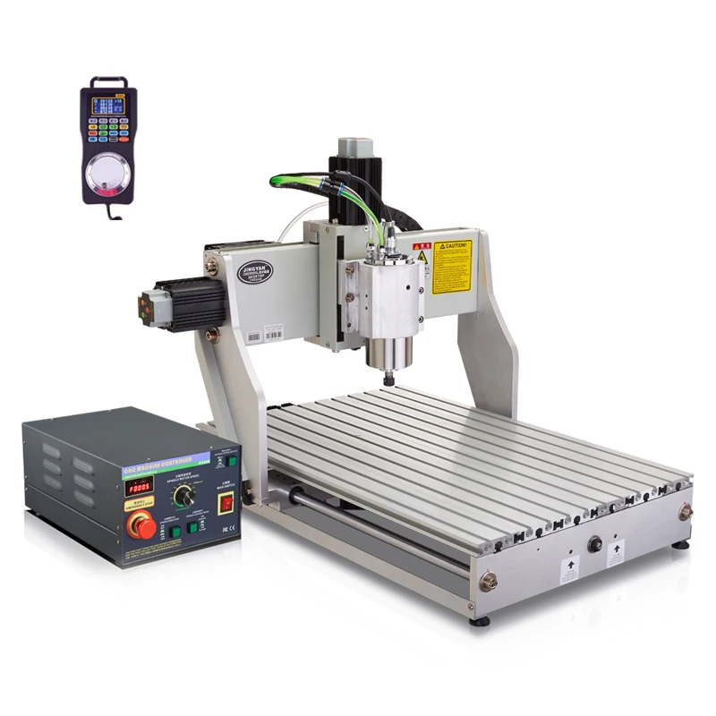 
Mini4 axis Desktop CNC 4060 1500w Router Aluminum t-slot table for advertising 