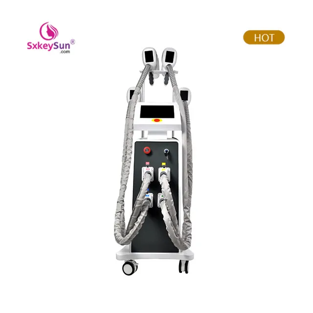 

Black four cryo handles frozen fat cryolipolysis therapy weight loss machine explosive fat shaping body beauty instrument