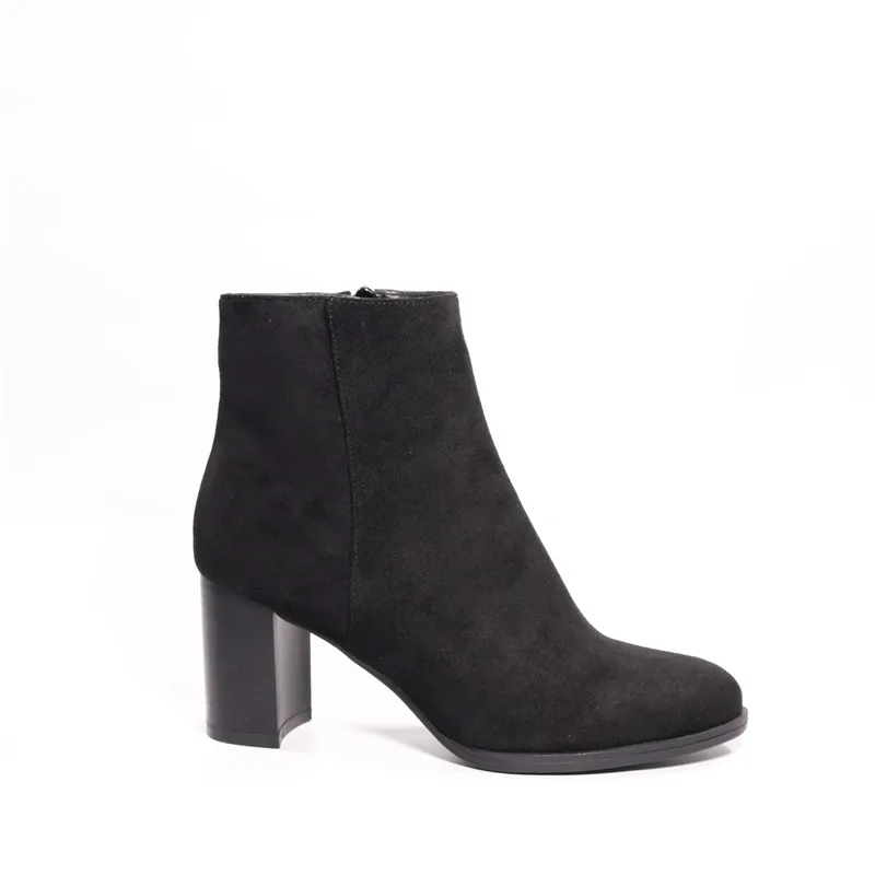 

Custom comfortable ladies black zipper office dating party latest ankle boots, Picture