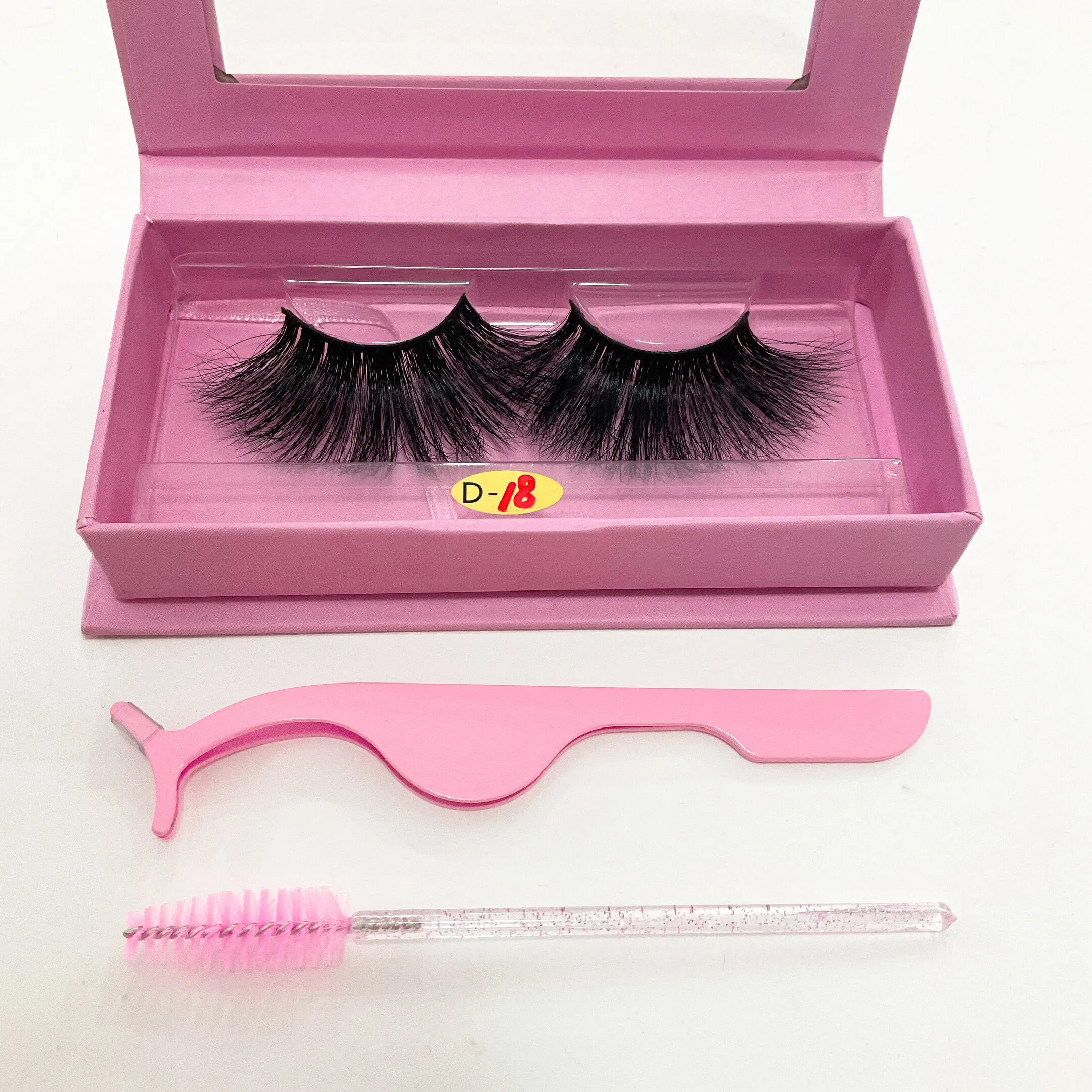 

Private Label Wholesale Fluffy Mink Lashes 25mm 3D 5D Real Mink Lashes Eyelashes Natural 5d 20mm Mink Eyelashes, Black