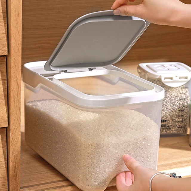 

XingYou sealed rice storage container 10kg transparent Plastic rice dispenser storage box 5L rice storage