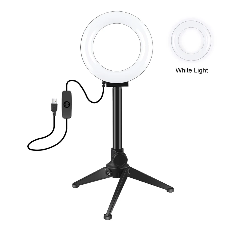 

Makeup PULUZ 4.7 inch 12cm Ring Light and Desktop Tripod Selfie Stick Mount USB White Light LED Ring Selfie Beauty Lights Kits