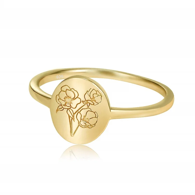 

Wedding party classic gilded charming Wedding Ring elegant alloy flowers pattern stainless steel jewelry finger ring