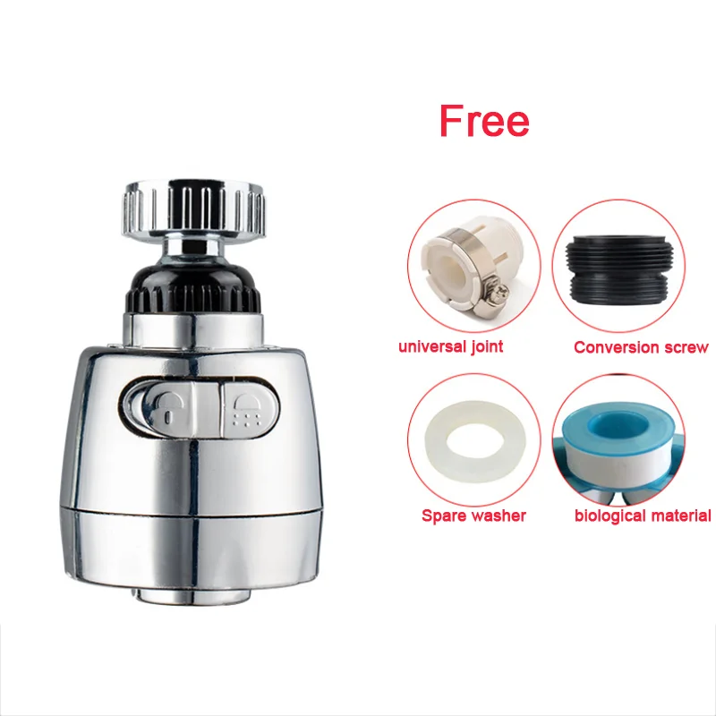 360 Degree Swivel Faucet Sprayer Head Replacement Anti -Splash Tap Booster and Water Saving Faucet