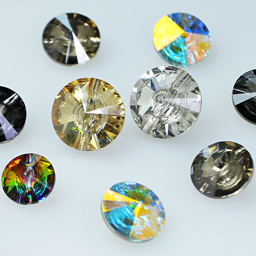 

Ready to ship 10mm Rivoli Sew on Button Crystal Diamond shaped Buttons