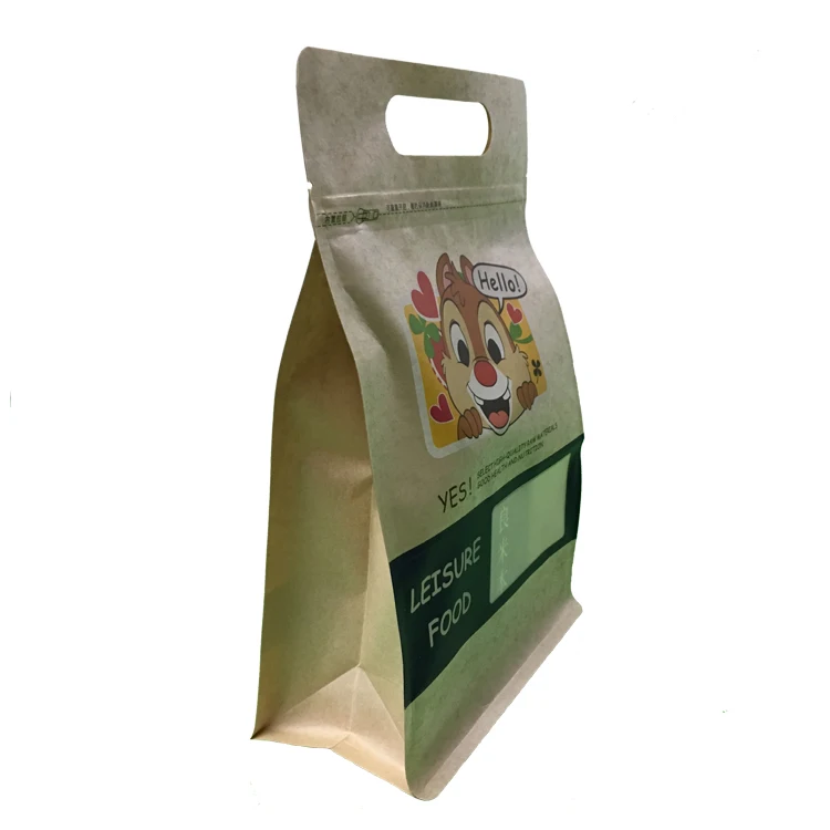 flat bottom pouch snack bag laminated plastic bag